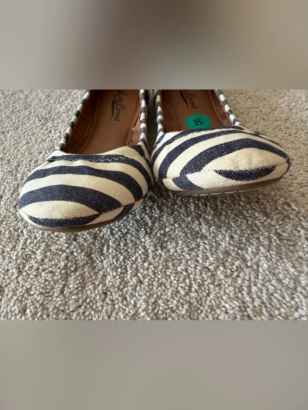 Lucky Brand Red White and Blue Flats Size 8